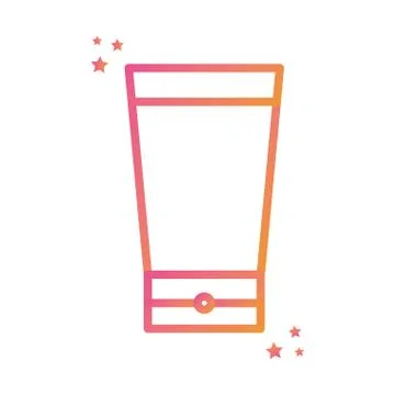 Isolated cream bottle gradient style icon vector design 스톡 일러스트