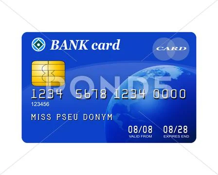 Isolated credit card Stock Illustration