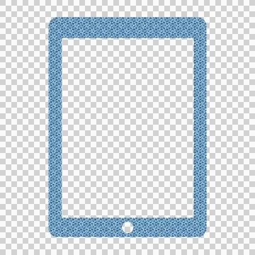 Isolated crochet frame design. Stock Illustration