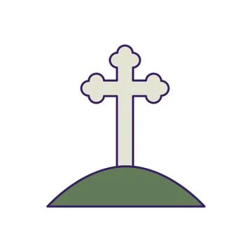 Isolated cross fill vector design Ilustração Stock