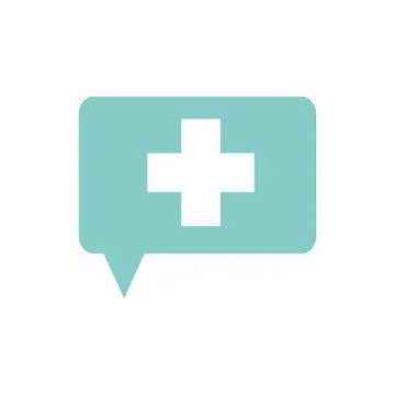 Isolated cross inside bubble flat style icon vector design Stock Illustration