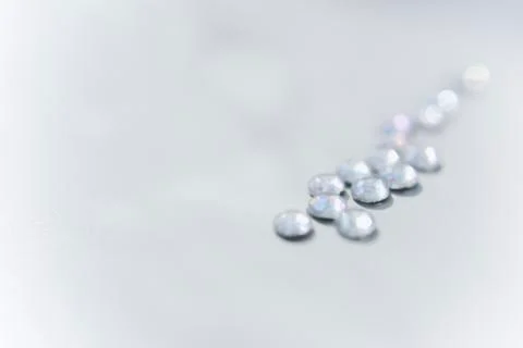 Isolated crystals on the plain background with the side light Stock Photos