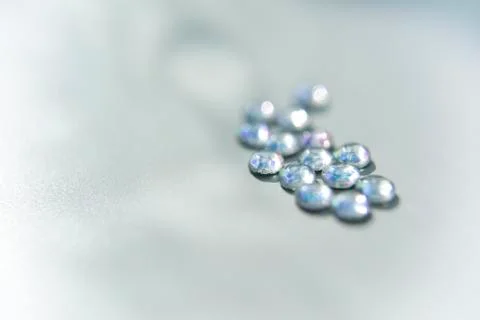 Isolated crystals on the plain background with the side light Stock Photos
