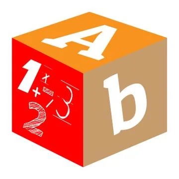 Isolated cube toy Stock Illustration