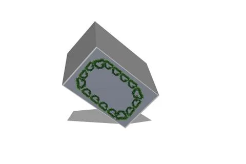 Isolated Cuboid - 3D Illustration Stock Illustration