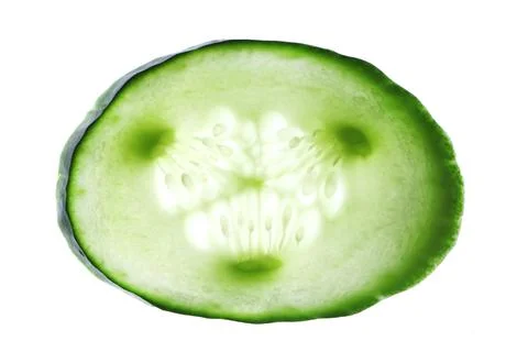 Isolated cucumber slice Stock Photos