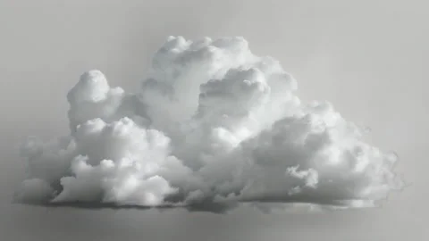 Isolated Cumulus Cloud on Minimal Gray Background Stock Footage 319771675