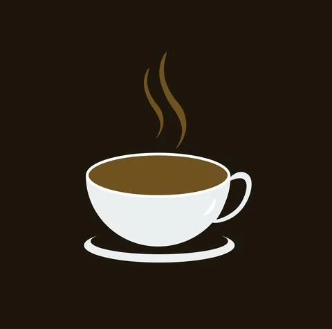 Isolated Cup of Coffee Icon. Flat Design. Stock Illustration