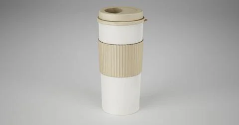 Isolated cup of coffee on a white background Stock Photos