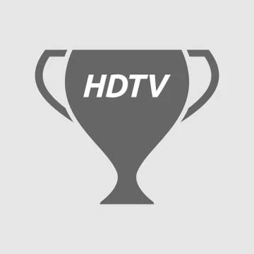 Isolated cup with    the text HDTV Stock Illustration