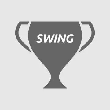 Isolated cup with    the text SWING Stock Illustration