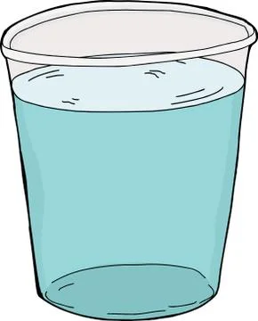 Isolated Cup of Water Stock Illustration