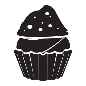 Isolated cupcake icon Stock Illustration