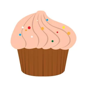 Isolated cupcake icon Stock Illustration