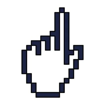 Isolated cursor hand vector design 스톡 일러스트