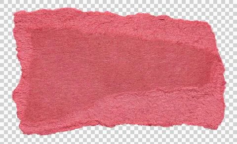 Isolated cut out torn piece of blank red paper note Stock Photos