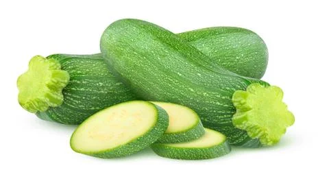 Isolated cut zucchini Stock Photos