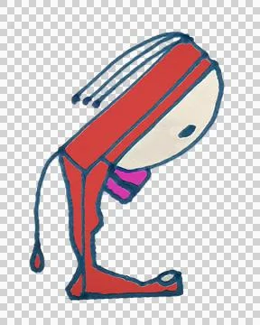 Isolated cute alien drawing Stock Illustration