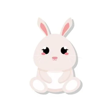 Isolated cute bunny Stock Illustration