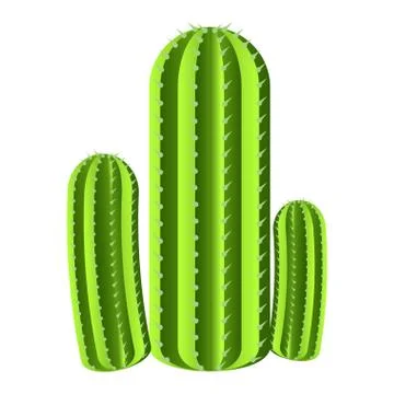 Isolated cute cactus Stock Illustration
