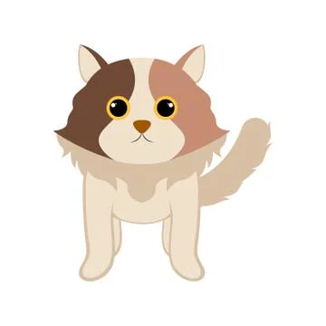 Isolated cute cat Stock Illustration