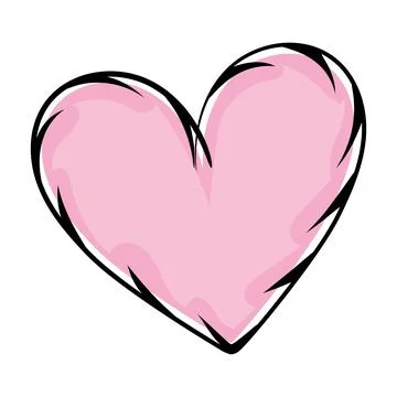 Isolated cute colored heart shape sticker icon Vector Stock Illustration