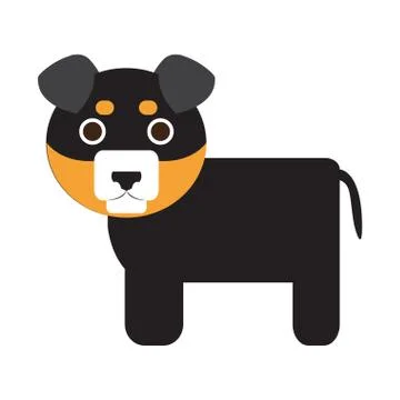 Isolated cute dog Stock Illustration