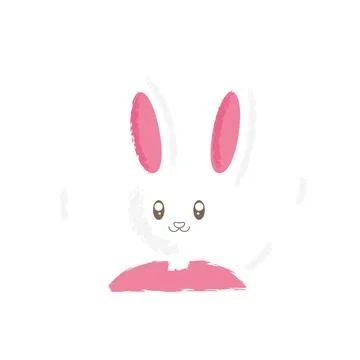 Isolated cute easter bunny rabbit animal Vector Stock Illustration