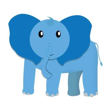 Isolated cute elephant Stock Illustration