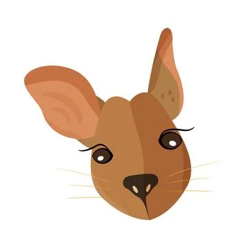 Isolated cute kangaroo colored avatar Vector Stock Illustration