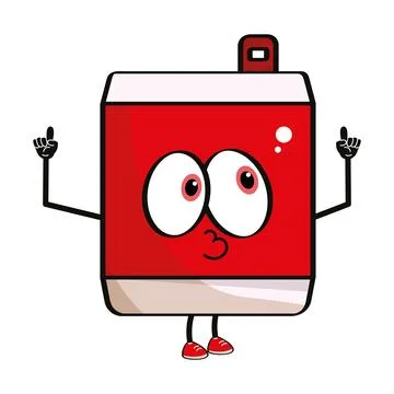 Isolated cute kid menu box cartoon character Vector Stock Illustration