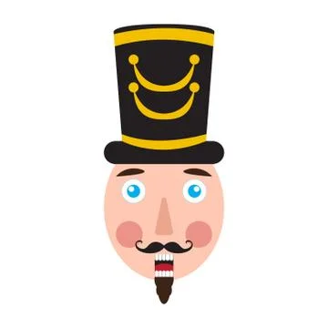 Isolated cute nutcracker soldier avatar Illustrazione stock