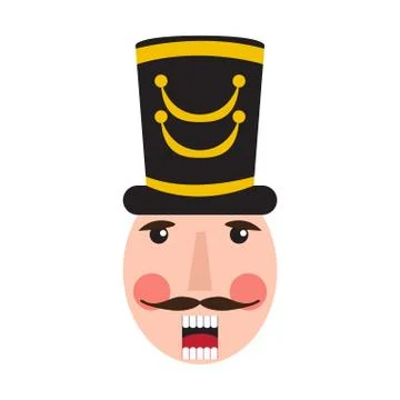Isolated cute nutcracker soldier avatar イラスト素材