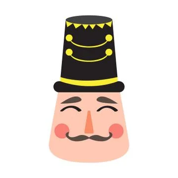Isolated cute nutcracker soldier avatar Illustrazione stock