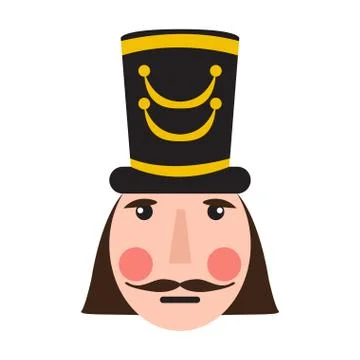 Isolated cute nutcracker soldier avatar Illustrazione stock