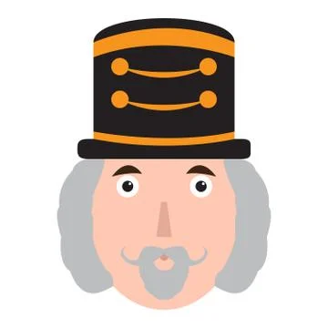 Isolated cute nutcracker soldier avatar Illustrazione stock