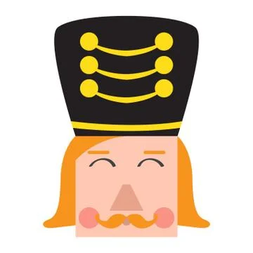 Isolated cute nutcracker soldier avatar Illustrazione stock