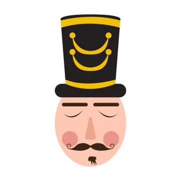 Isolated cute nutcracker soldier avatar イラスト素材