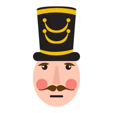 Isolated cute nutcracker soldier avatar Illustrazione stock
