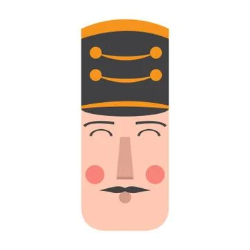 Isolated cute nutcracker soldier avatar イラスト素材