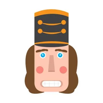 Isolated cute nutcracker soldier avatar Illustrazione stock
