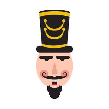 Isolated cute nutcracker soldier avatar Stock Illustration