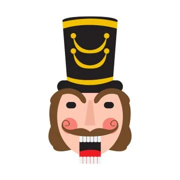 Isolated cute nutcracker soldier avatar イラスト素材