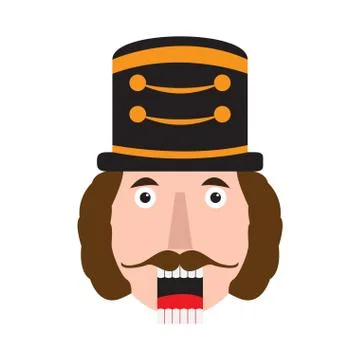Isolated cute nutcracker soldier avatar Illustrazione stock