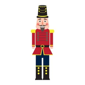 Isolated cute nutcracker soldier イラスト素材
