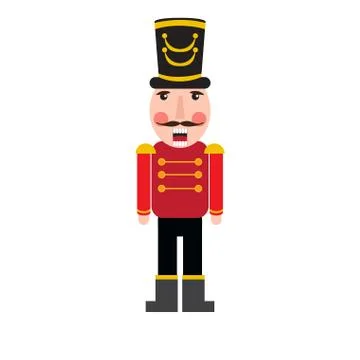 Isolated cute nutcracker soldier イラスト素材