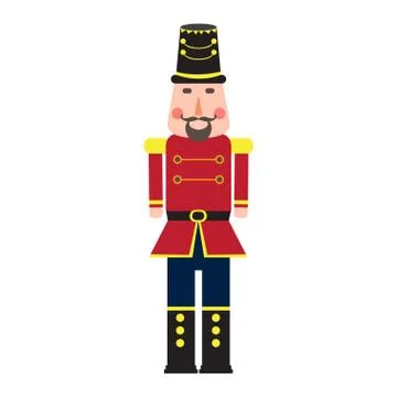 Isolated cute nutcracker soldier Illustrazione stock