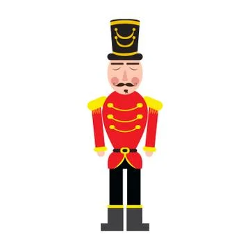 Isolated cute nutcracker soldier Stock Illustration
