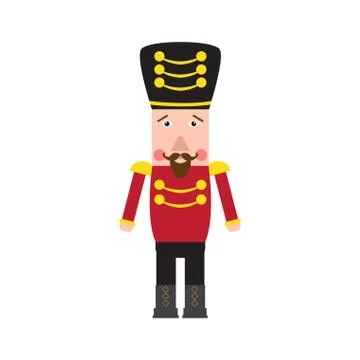 Isolated cute nutcracker soldier Illustrazione stock