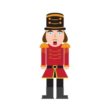 Isolated cute nutcracker soldier Illustrazione stock